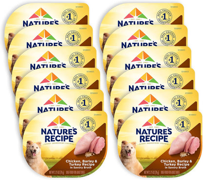 Nature's Recipe Chicken, Salmon and Turkey Recipes Variety Pack Wet Dog Food, 12-2.75 oz. Cups, 2 Count - Image 13