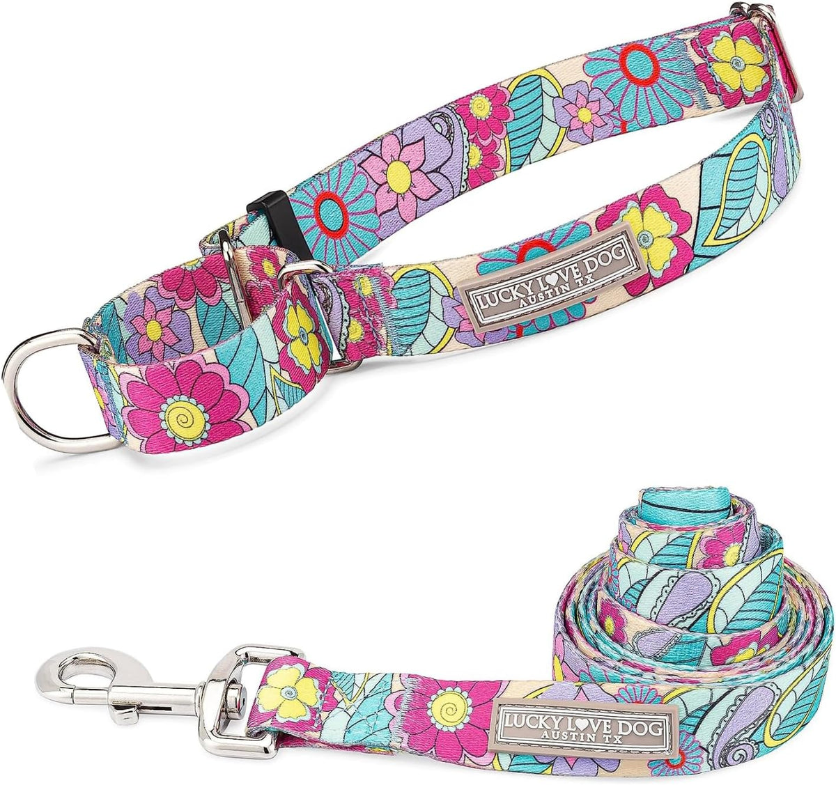 Lucky Love Dog Martingale Dog Collar - Adjustable, No-Slip, Durable, & Soft Webbing Collar for Male and Female Dogs Ideal for Training & Walking - Blackbird, Medium - Image 10