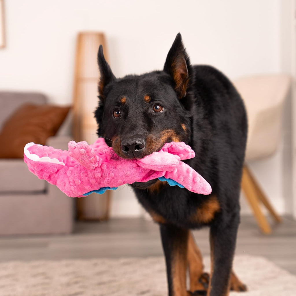 Imported goDog chew resistant soft toy with built in internal squeaker