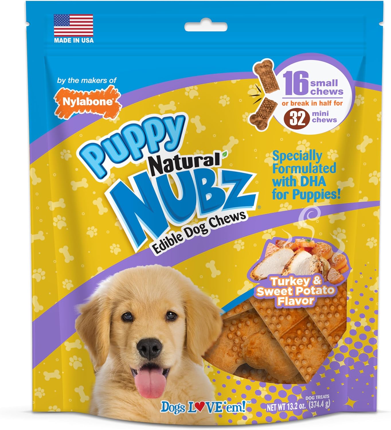Nylabone Nubz Natural Dog Chew Treats for Puppies, Long Lasting Dog Bones Made in USA, Puppy Training Treats, Turkey & Sweet Potato Flavor, for Small Dogs Up to 25 lbs. (28 Count) - Image 11