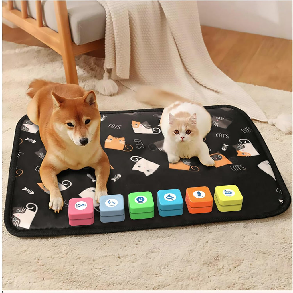 Goplemo electronic dog communication training buttons package contents.