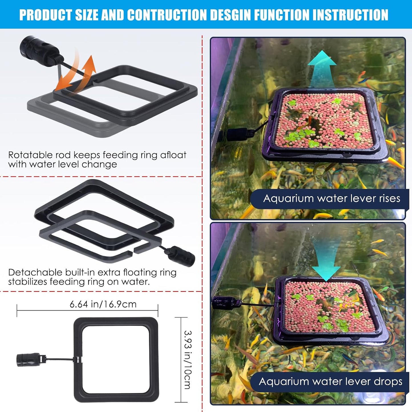 NestBasics magnetic mounting fish ring preventing food from scattering