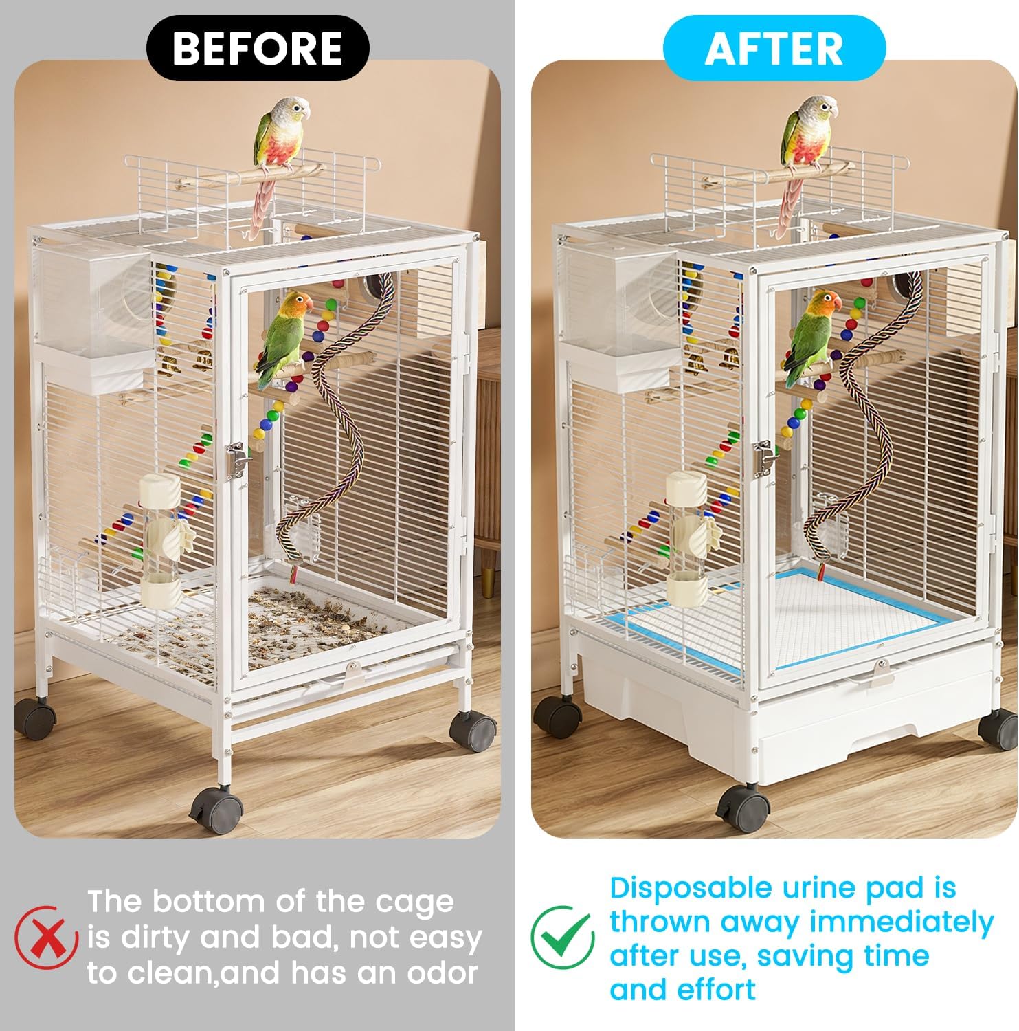 Small animal cage base protector liners 17.7 x 23.6 inch