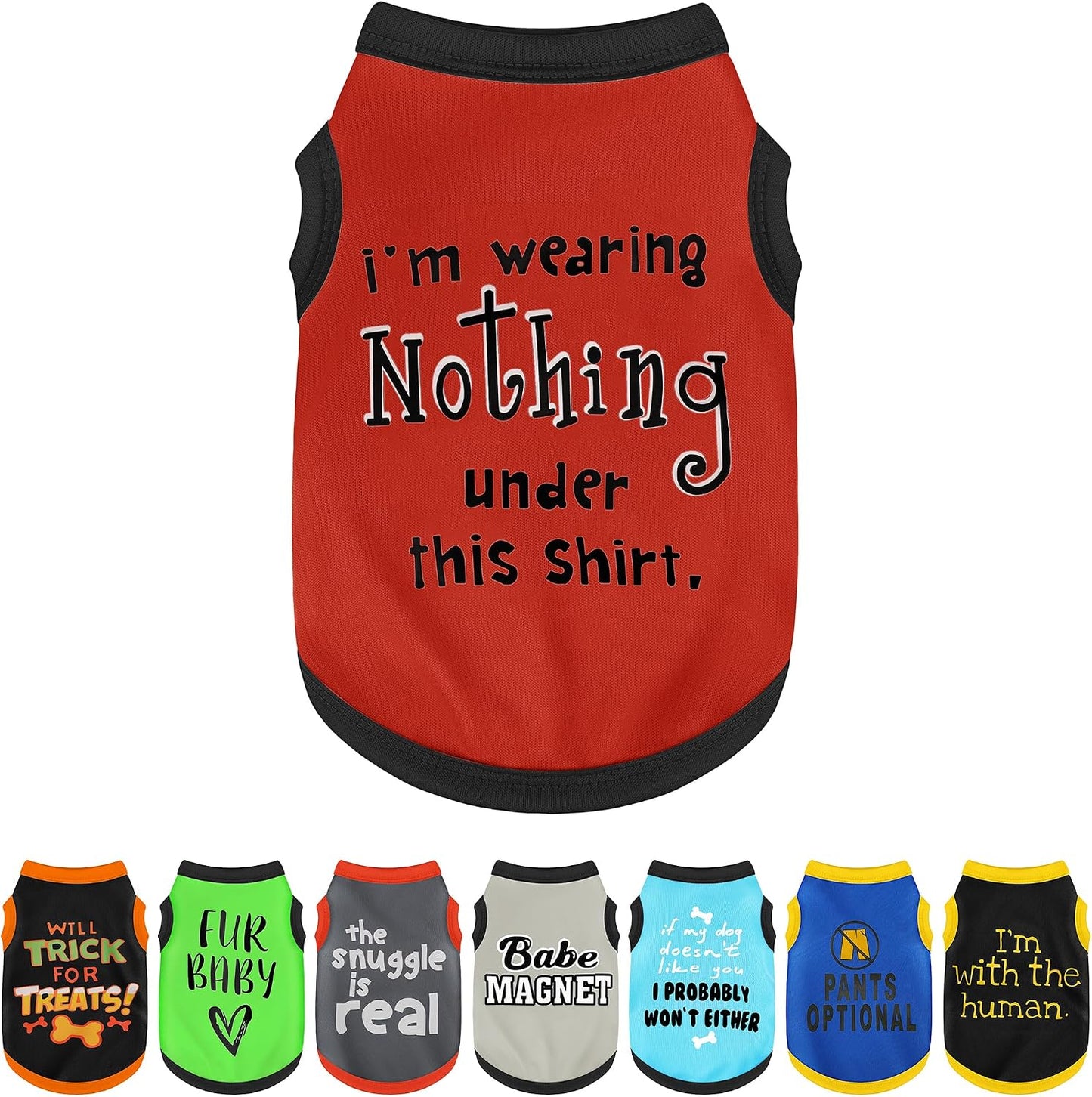 Elevate Your Pet's Seasonal Style with Playful Panache: 4-Piece Set of Dog Shirts Featuring Hilarious Printed Patterns for Airy Comfort in Summer and Fall Classic Set 1 Medium - Image 11