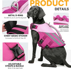 Queenmore dog swimming vest rose pink large size top rescue handle