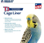 Clean bird cage setup using Prevue Pet T3 protective paper