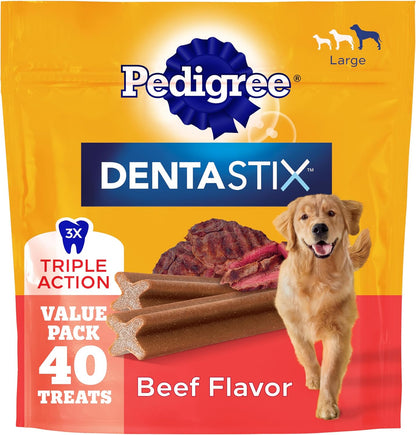Pedigree Dentastix Large Dog Treats, Original, Beef & Fresh, 2.73 lb. Variety Pack (51 Treats Total) - Image 15