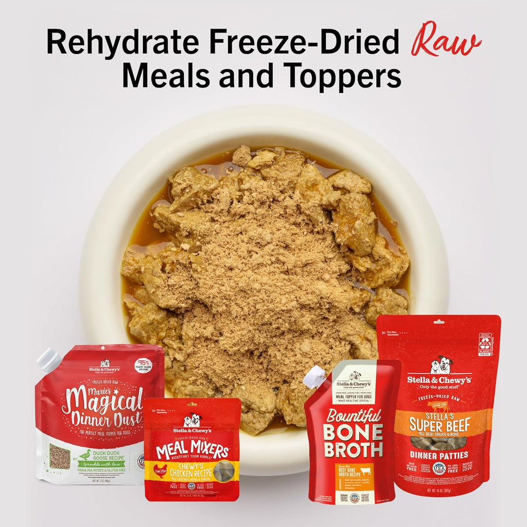 Natural collagen rich grass fed beef liquid meal mixer for picky dogs
