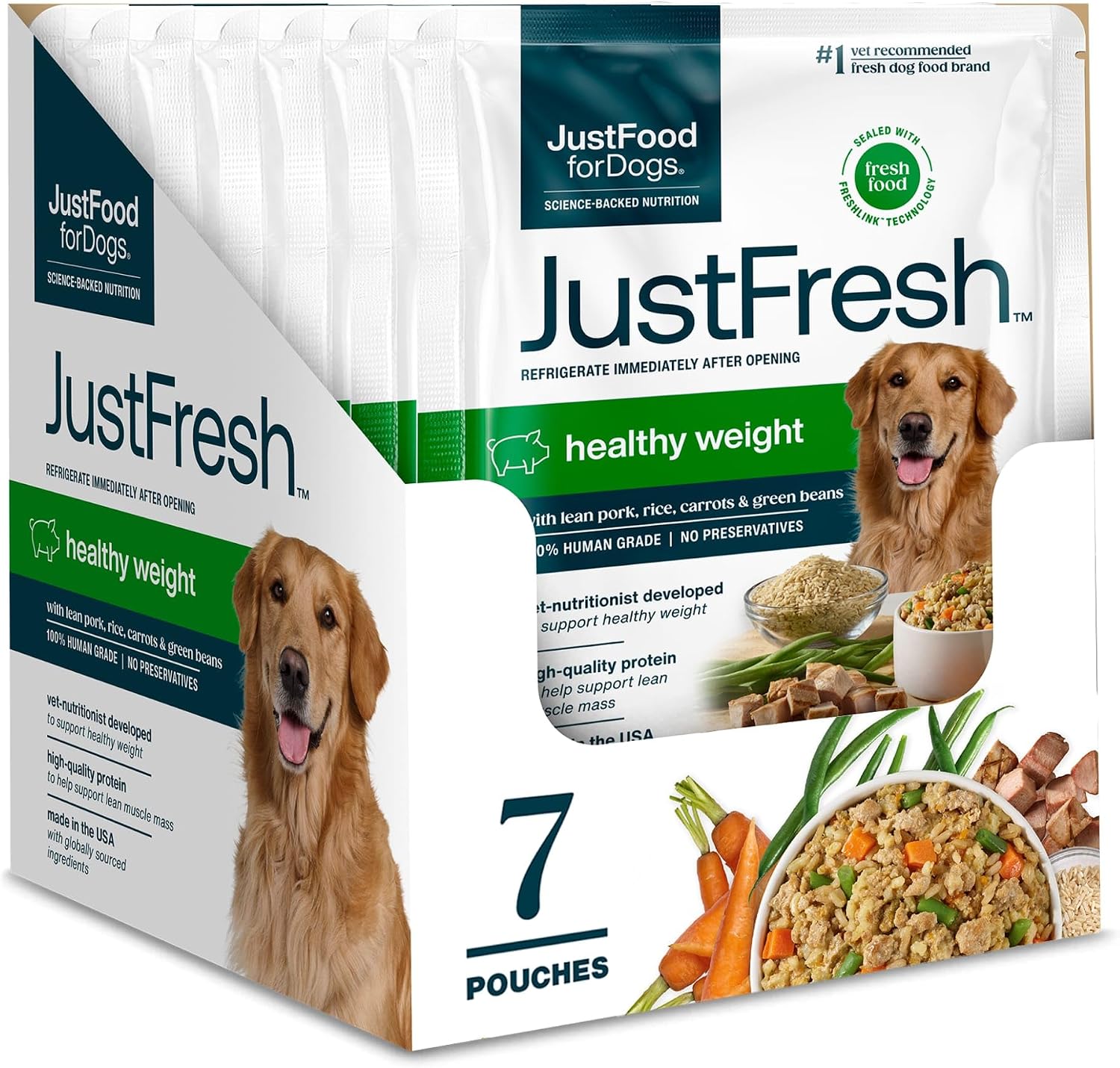 JustFoodForDogs JustFresh Shelf-Stable Dog Food for Sensitive Stomachs, Human-Grade Turkey & Rice, Gentle Digestion & Gut Health Support, 12 oz, 7-Pack - Image 12
