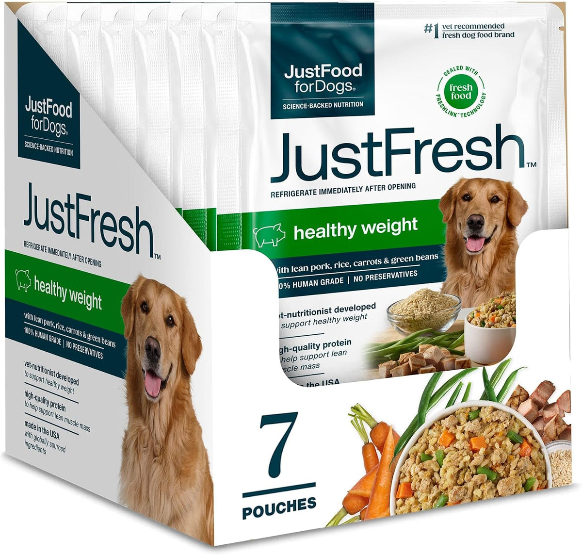 JustFoodForDogs JustFresh Shelf-Stable Dog Food for Sensitive Stomachs, Human-Grade Turkey & Rice, Gentle Digestion & Gut Health Support, 12 oz, 7-Pack - Image 12