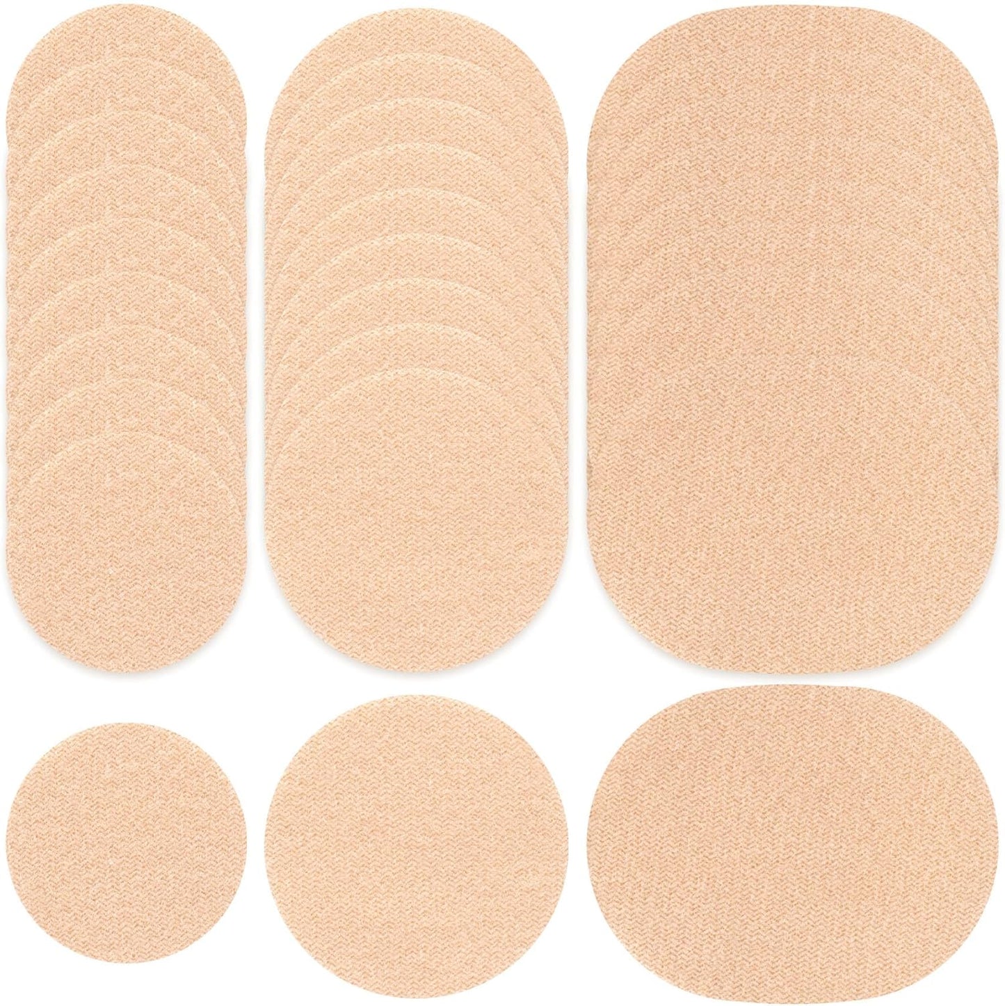 BEIQIYA Moleskin Pads for Feet 30 piece pack front view for blister prevention