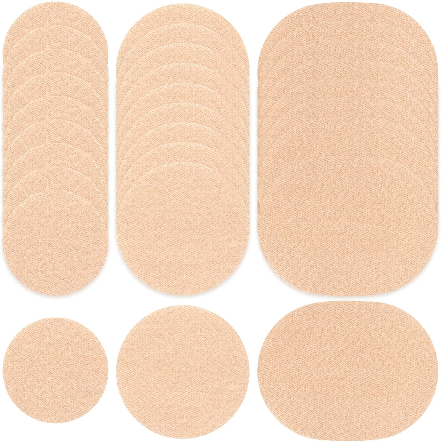 BEIQIYA Moleskin Pads for Feet 30 piece pack front view for blister prevention