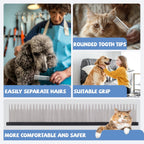Hand holding Susook 8.5 inch pet comb during grooming
