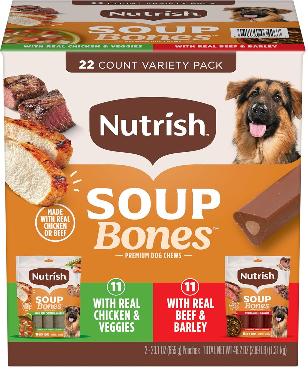 Nutrish Rachael Ray Soup Bones Long Lasting Dog Chews Variety Pack, 22 Count (Pack of 2) - Image 14
