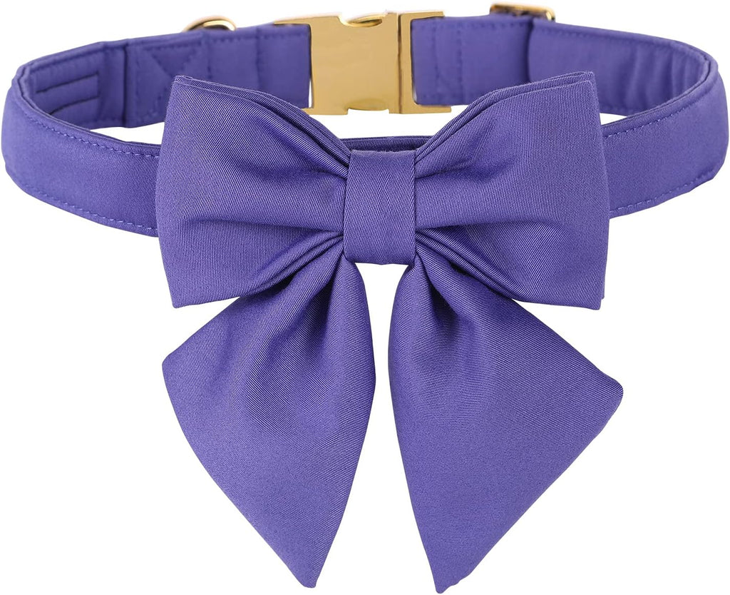 Maca Bates Cherry Pink Dog Collar with Cute Solid Sailor Bow Tie for Small Girl Boy Dogs,Girly Adjustbale Durable Breakaway Soft Collars with Bowtie for Female Male Puppy,Pet with Metal Buckle - Image 13