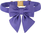 Maca Bates Cherry Pink Dog Collar with Cute Solid Sailor Bow Tie for Small Girl Boy Dogs,Girly Adjustbale Durable Breakaway Soft Collars with Bowtie for Female Male Puppy,Pet with Metal Buckle - Image 13