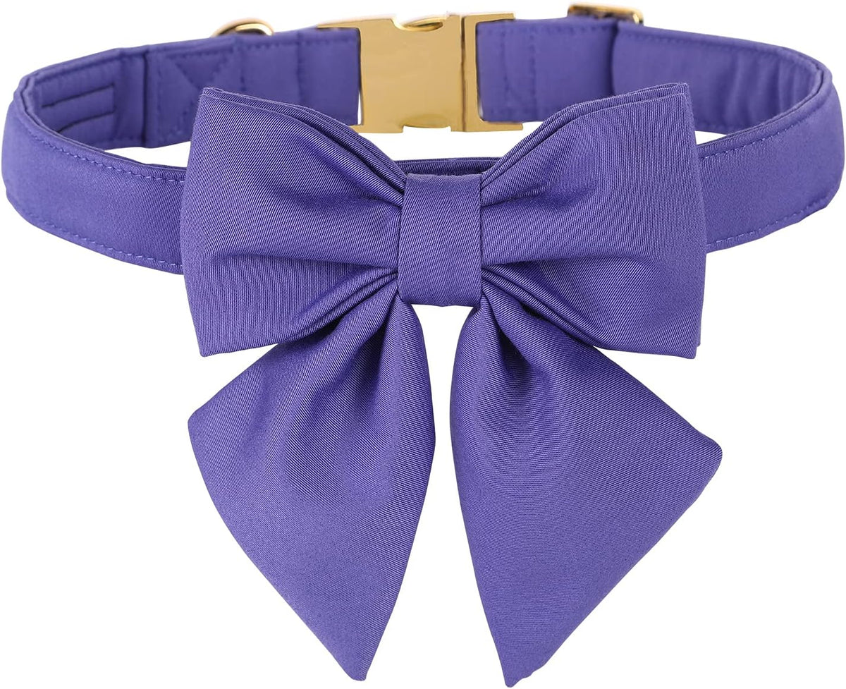 Maca Bates Cherry Pink Dog Collar with Cute Solid Sailor Bow Tie for Small Girl Boy Dogs,Girly Adjustbale Durable Breakaway Soft Collars with Bowtie for Female Male Puppy,Pet with Metal Buckle - Image 13