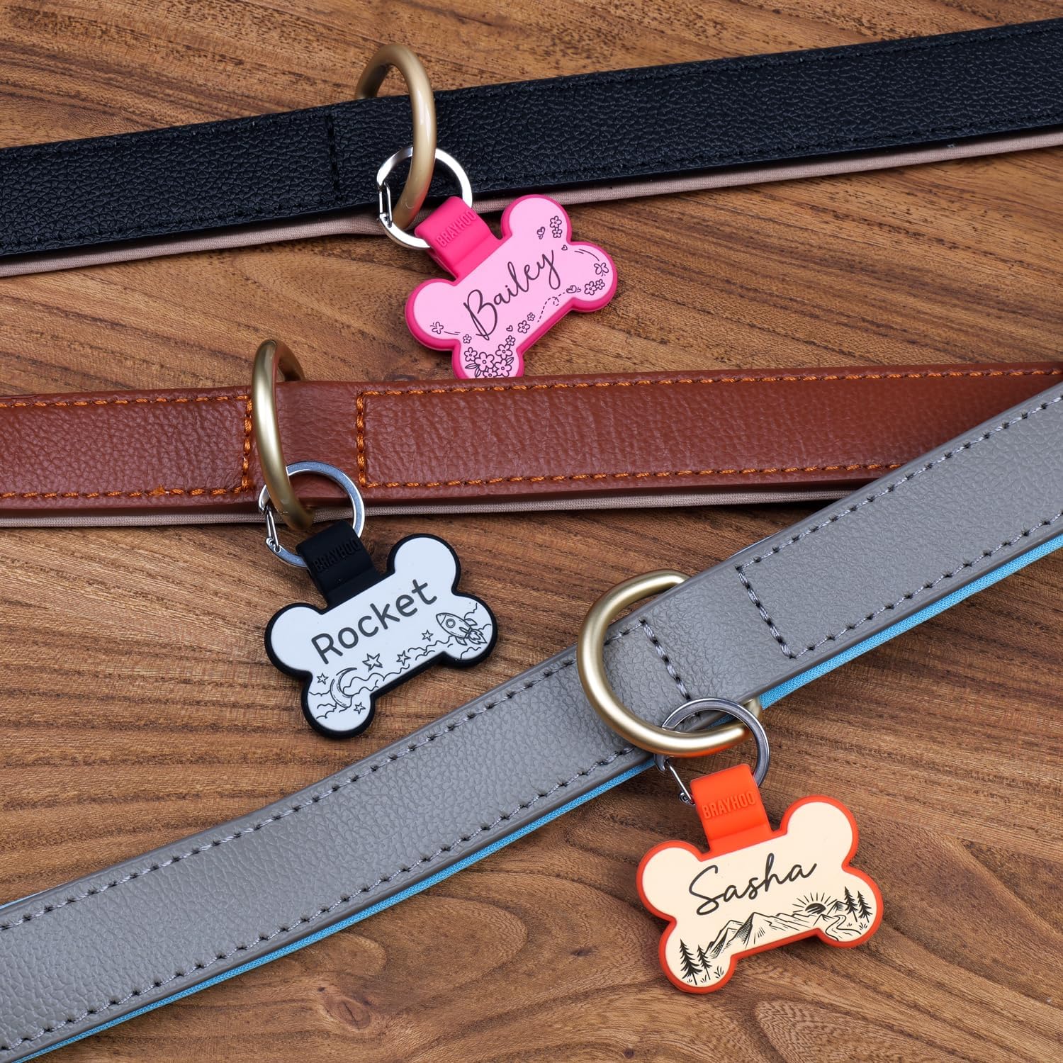 Dog Tags Personalized for Pets - Custom Deeply Engraved, Lightweight, Silent Silicone Name ID Tags - No More Jingling - Image 9