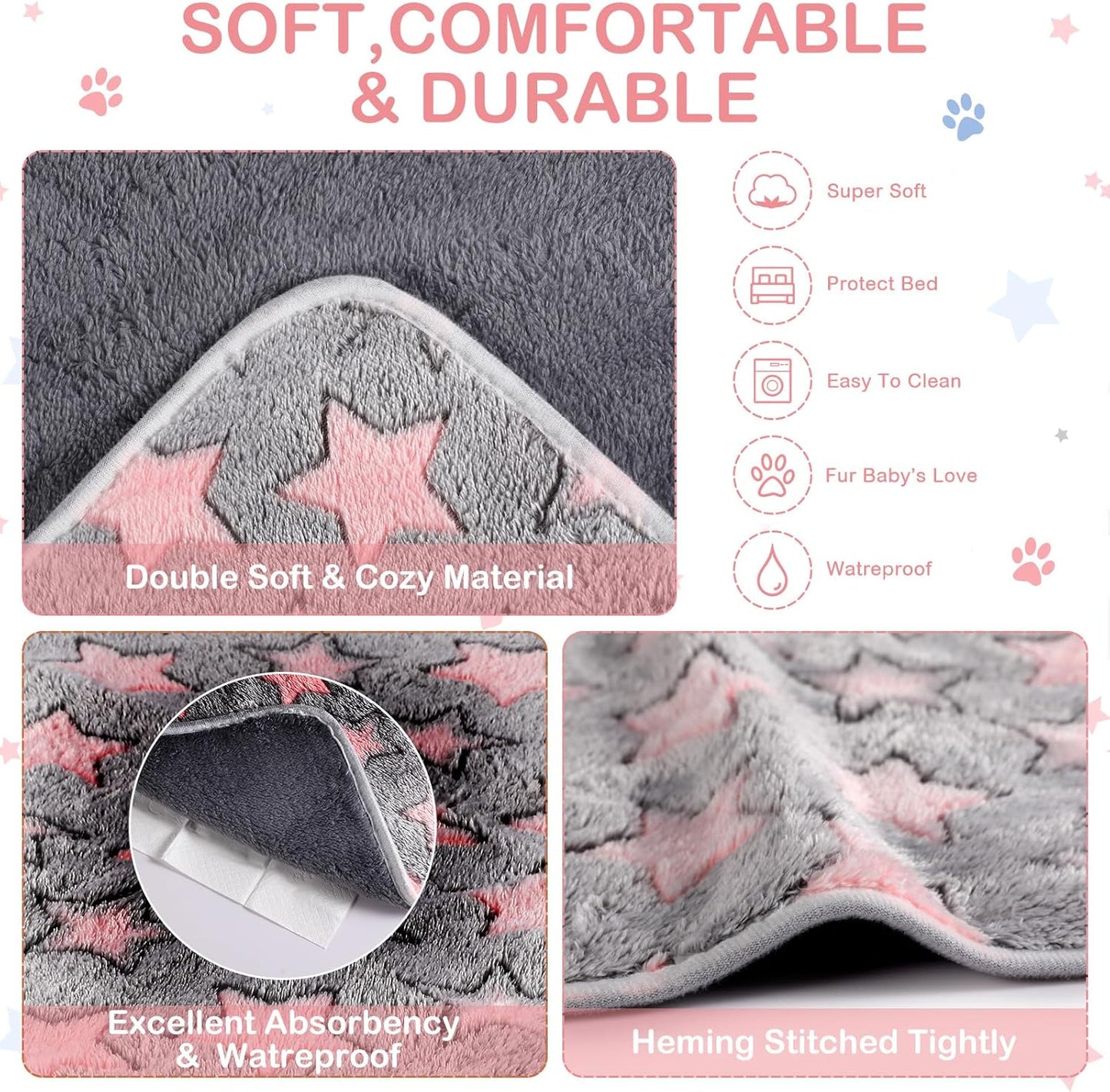 Detailed view of fleece texture and waterproof backing