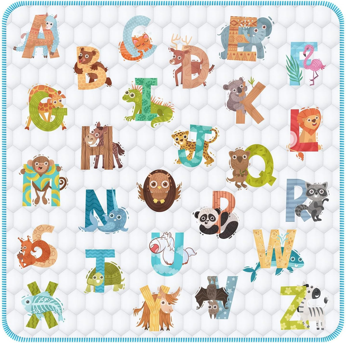 Envtek baby play mat front view with alphabet design