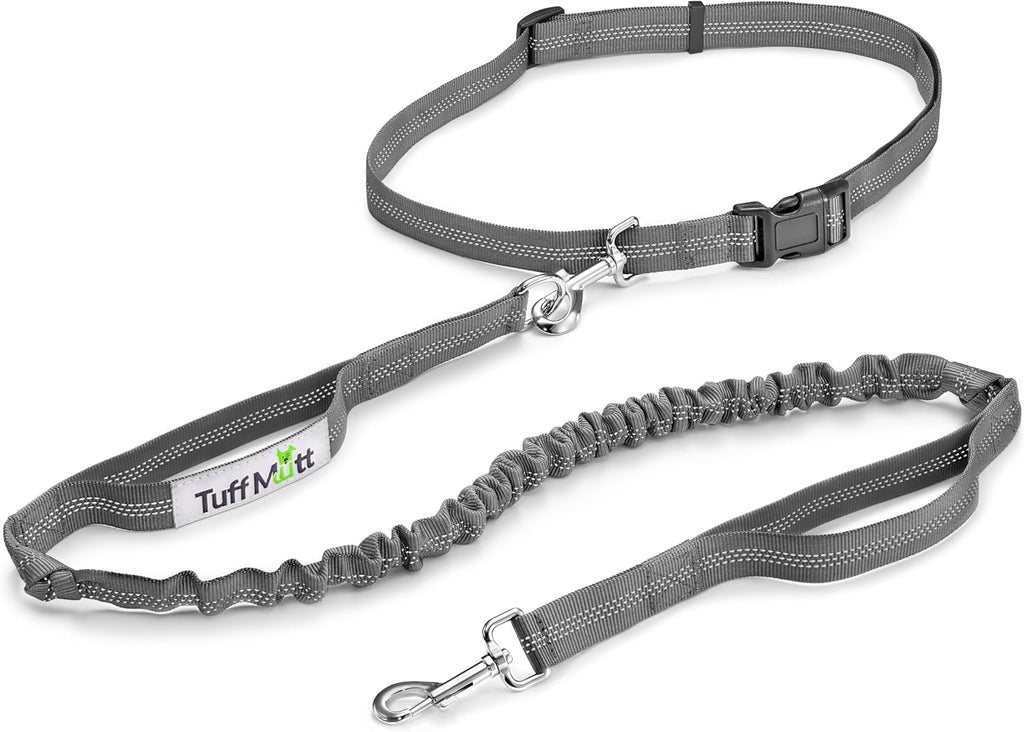 Tuff Mutt Hands-Free Waist Leash for Dog Walking, Running and Hiking, Adjustable Belt with Double Handle, Reflective Bungee Design for Large & Medium Dogs - Image 10