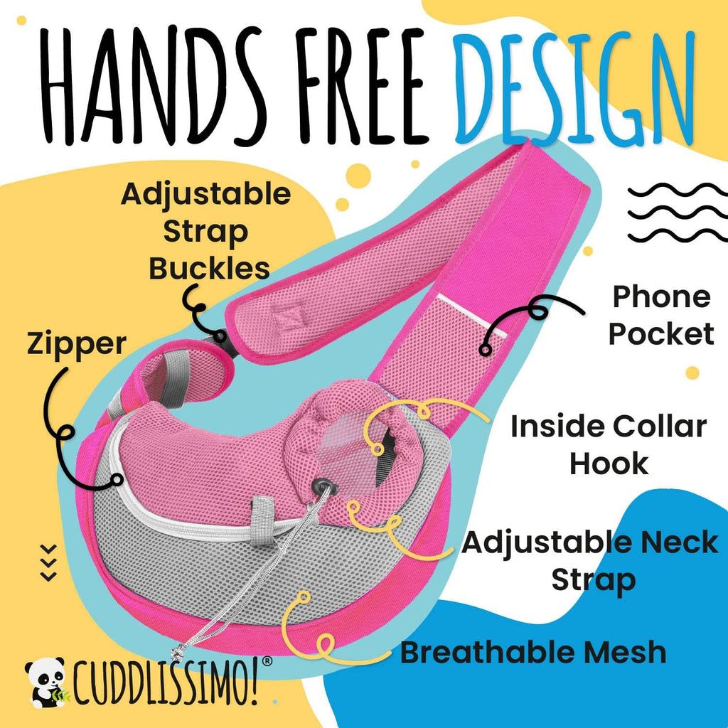 Wide padded shoulder strap of the Cuddlissimo! carrier for weight distribution