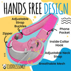Wide padded shoulder strap of the Cuddlissimo! carrier for weight distribution