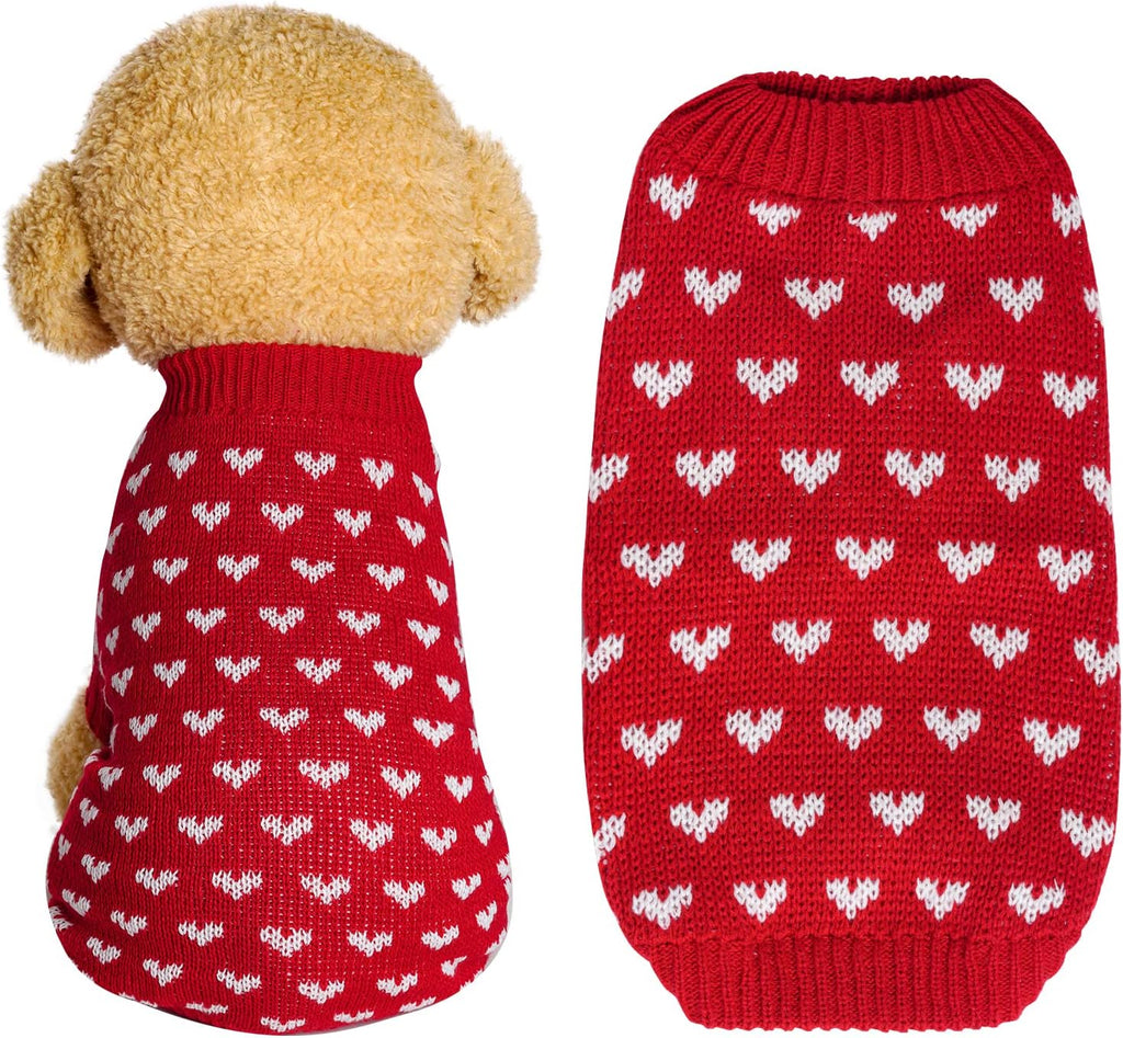Dxhycc authentic imported heart pattern pet pullover top down view