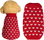 Dxhycc authentic imported heart pattern pet pullover top down view