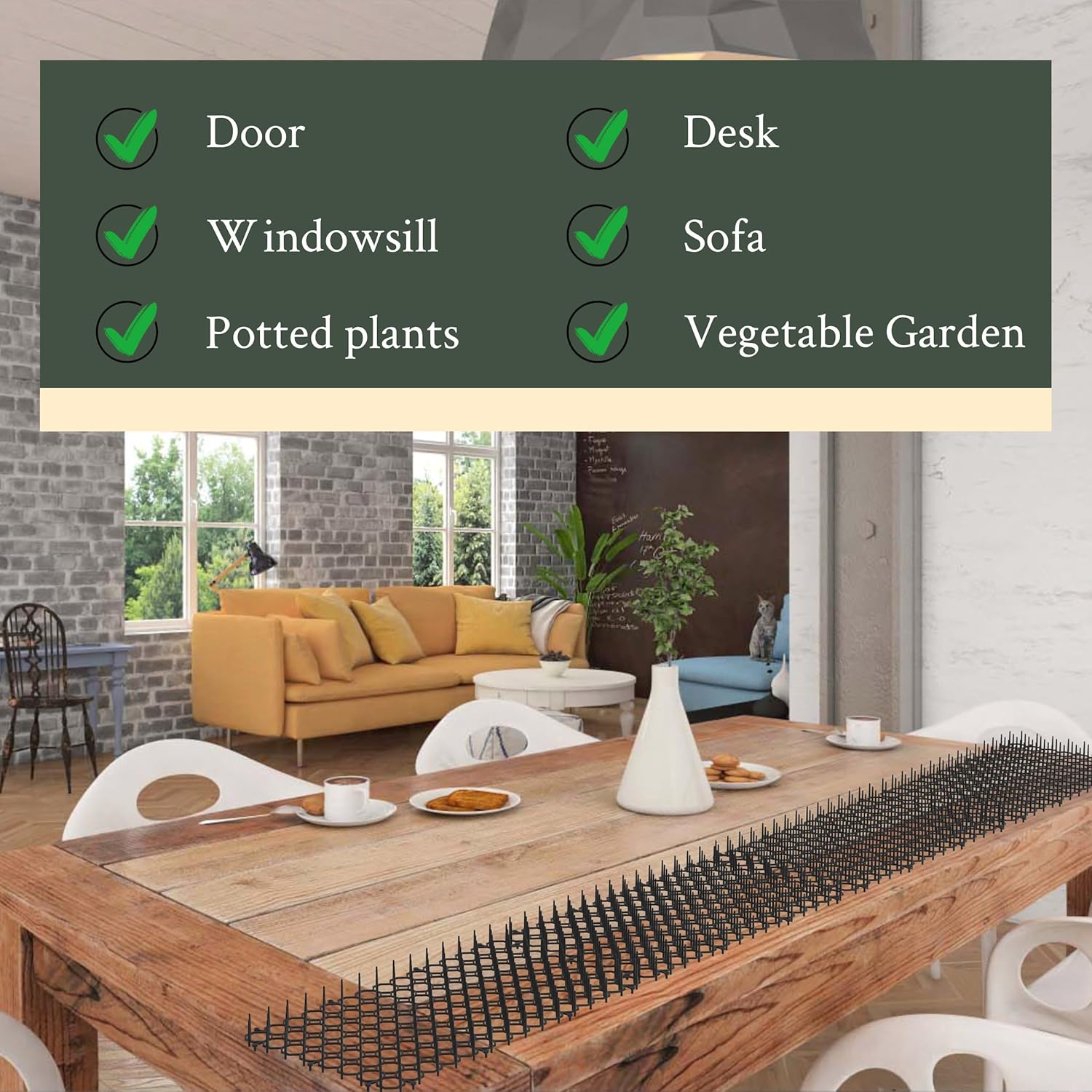 Hmyomina scat mat placed on indoor furniture