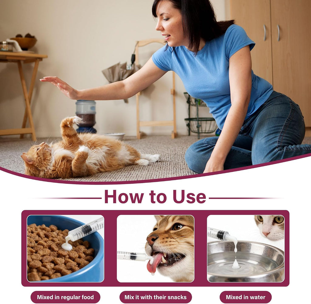 Chicken and honey flavor cat parasite treatment bottle details