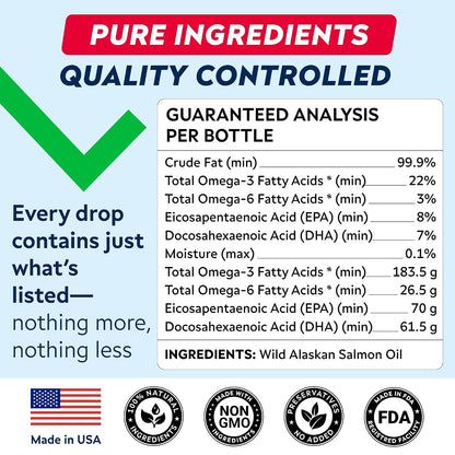 StrellaLab authentic imported fish oil liquid for multi pet households.