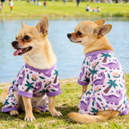 Tochibabe dinosaur print puppy jumpsuit medium size