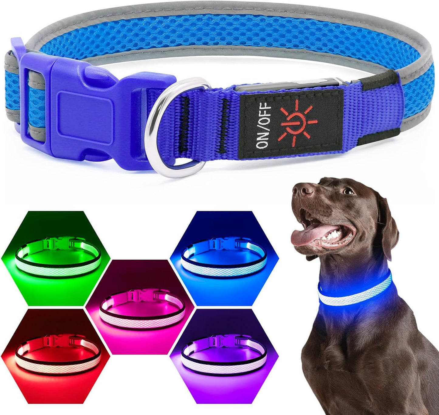 Flashseen LED collar packaging and contents