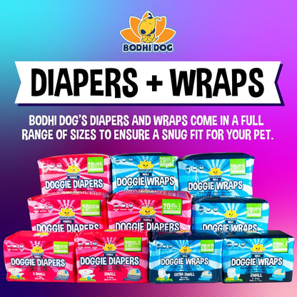 Bodhi Dog male pet wraps highlighting the color changing wetness indicator lines