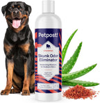 Petpost skunk odor eliminator shampoo front view bottle