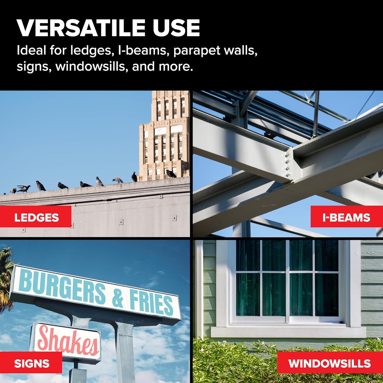 Low profile clear gel barrier applied on a commercial building sign