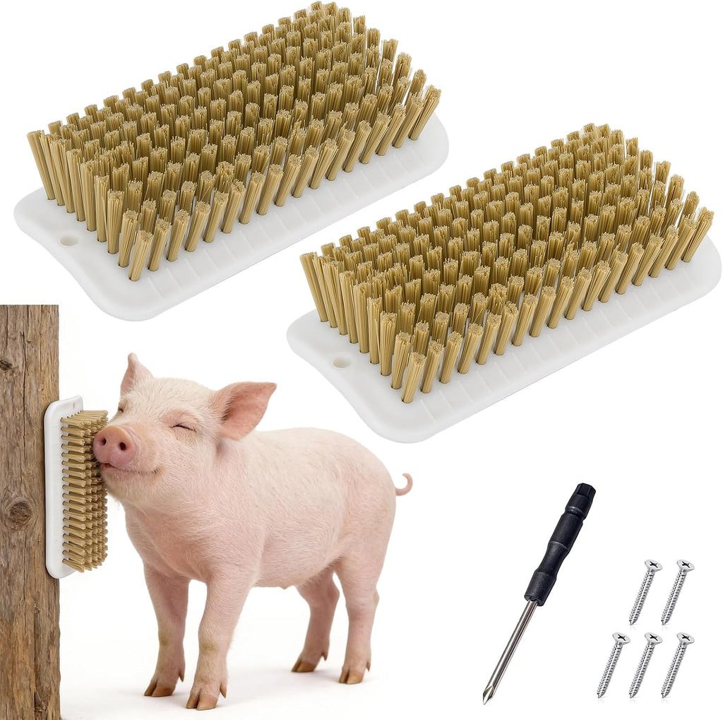 Velqua pig enrichment toys two pieces front view for pet grooming