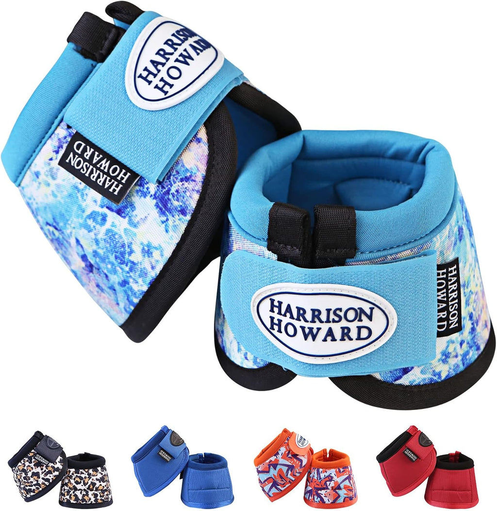 Harrison Howard ballistic nylon bell boots packaged pair showing high quality equestrian gear details