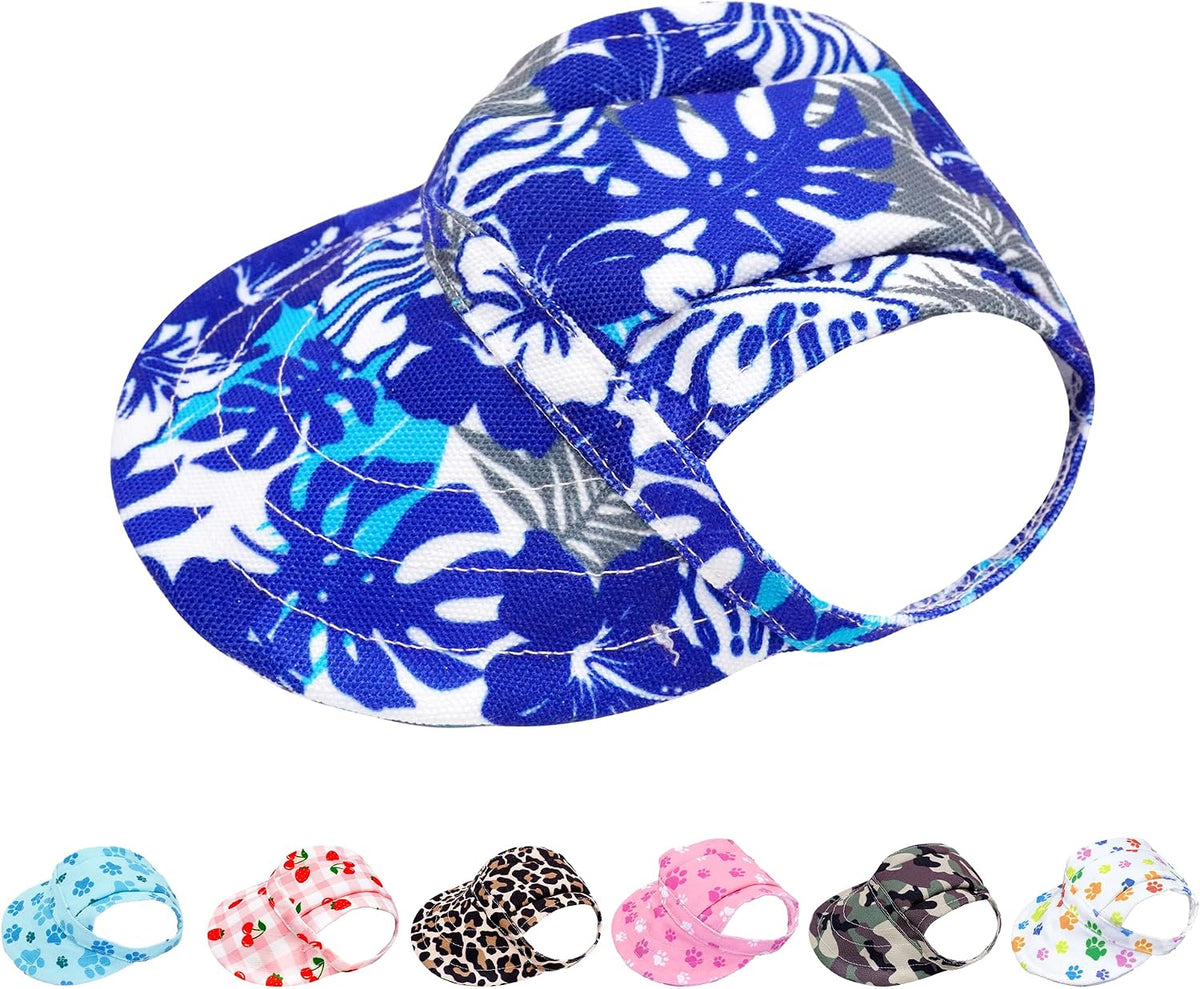 PET SHOW Paw Print Dog Baseball Cap Dog Visors for Small Doggy Cats Summer Waterproof Pet Sun Hats with Ear Holes Adjustable Drawstring Girl Puppy Hat -Pink/XXS - Image 10