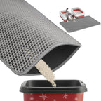 27" x 19" Cat Litter Mat - Ultra-Large Litter Box Mat with Double Layers, Urine-Proof and Non-Slip Litter Trapping Mat, Easy to Clean Kitty Litter Mats for Floor, Scatter Control, Grey - Image 13