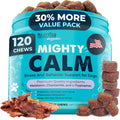 Mighty Paw Calming Chews for Dogs front view of premium pet stress relief jar