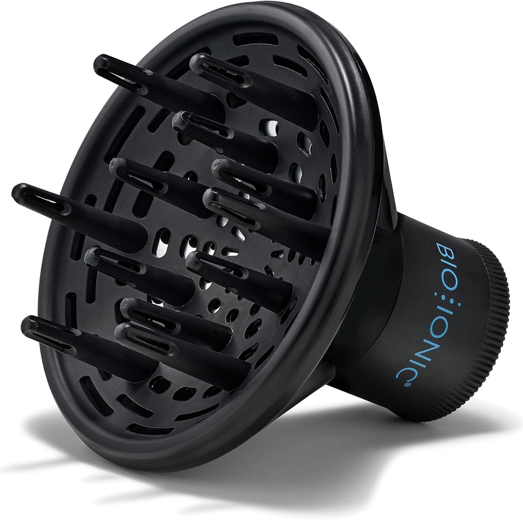 Bio Ionic Universal Diffuser front view showing twelve air outlets and long fingers