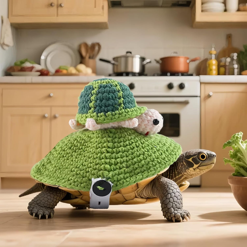 Warm Knit Tortoise Sweater, Handmade Turtle Sweater Small Animal Sweater Pet Shell Decoration Outfit Turtle Clothes Tortoise Costume for Christmas Party Cosplay Photo Shoot-Beatles,M - Image 11