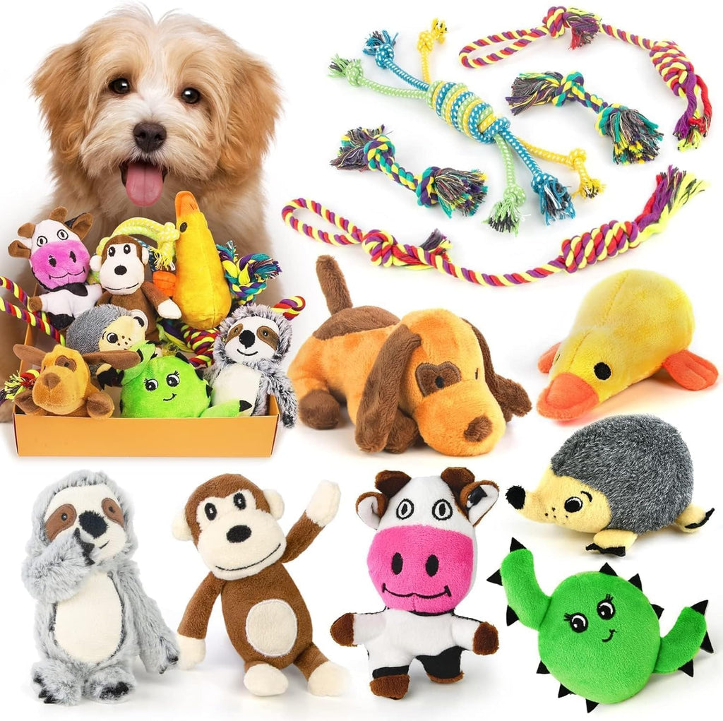 LEGEND SANDY Tough Dog Toys, Stuffed Chew Large Dog Toys to Keep Them Busy, Interactive Squeaky Tug of War Doggie Toy, Crinkle Blue Octopus - Image 10