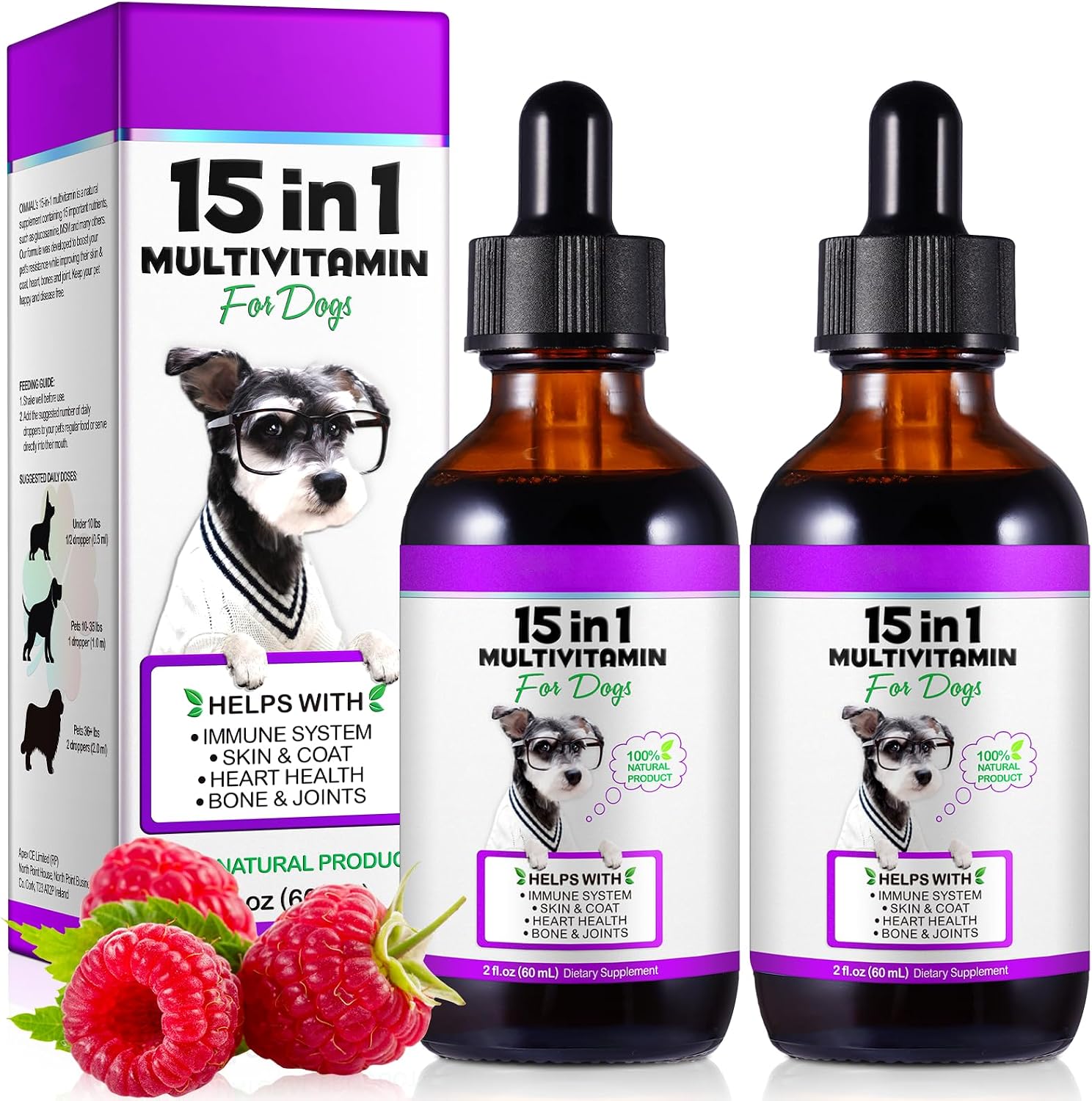 Cat Multivitamin Drops - 15 in 1 Vitamin Supplement for Immune Support, Heart, Bones, Joint, Skin & Coat Health, Bacon Flavor Vitamins for Senior Cats & Kittens (1 Pack, for cat) - Image 9