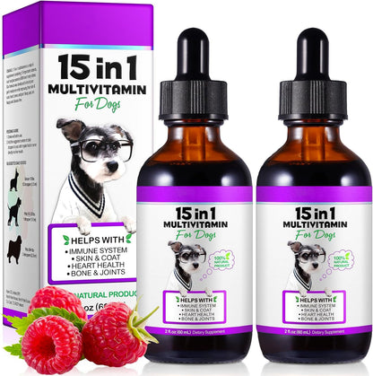 Cat Multivitamin Drops - 15 in 1 Vitamin Supplement for Immune Support, Heart, Bones, Joint, Skin & Coat Health, Bacon Flavor Vitamins for Senior Cats & Kittens (1 Pack, for cat) - Image 9
