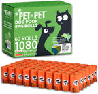 Easy-tear perforated edge of a Pet N Pet black doggie waste bag roll.