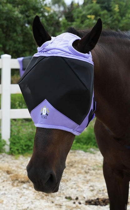 T Teke horse fly mask side profile showing fine mesh detail