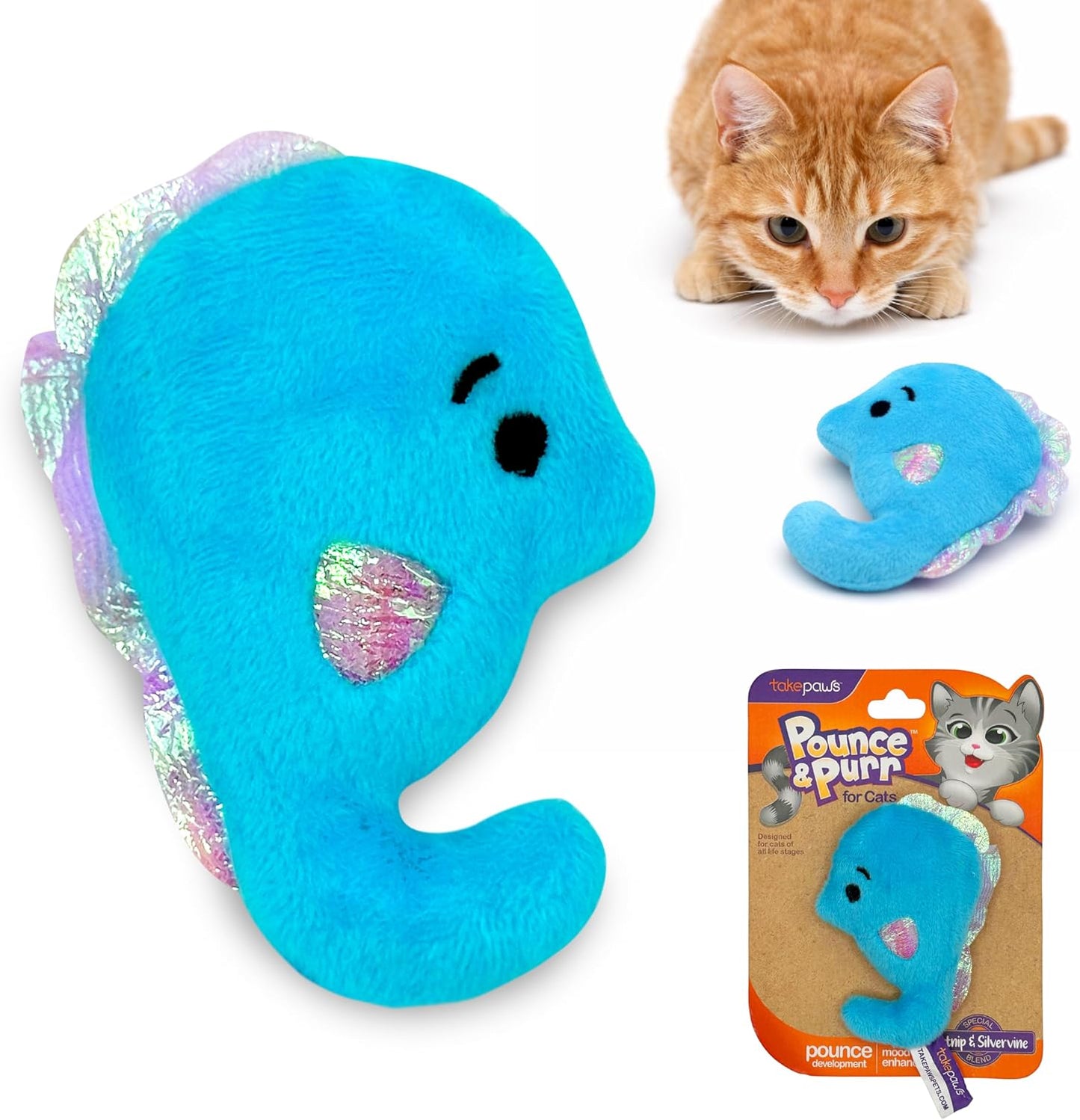 Pounce & Purr(R) Plush Cat Toys, Catnip & Silvervine Infused, Shiny Iridescent Accents, Interactive Play Toys for Cats & Kittens (Ladybug) - Image 9